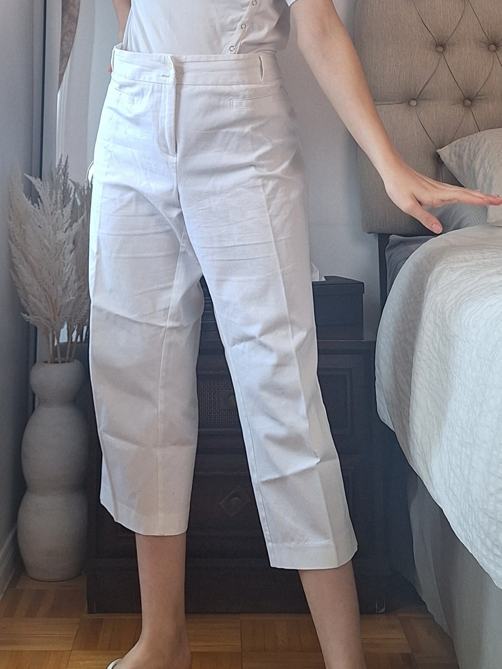Charter Club White Cropped Straight-Leg Capris